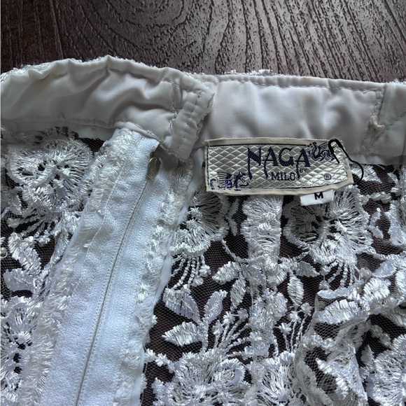 VINTAGE Handmade Lace Sequin Pencil Skirt - Size S/XS - Picture 2 of 4